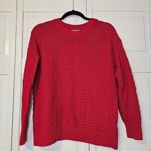 Old Navy Women’s Size Medium Tunic Length Red Sweater Cotton Viscose EUC